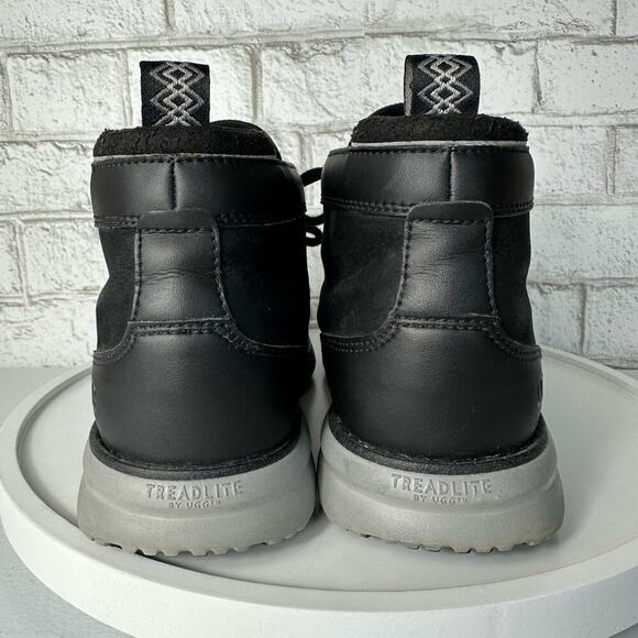 Ugg Boots Union Chukka Leather Waterproof Lace Up Treadlite Charcoal Black 8 - Picture 6 of 11